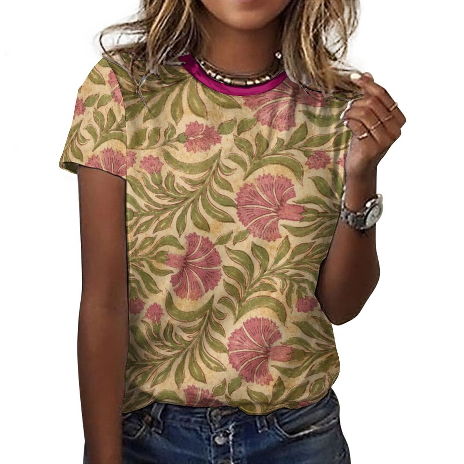 All over mugal print sanganeri bagru indian art paisley print tee shirt. All over mugal print sanganeri bagru indian art paisley print tee shirt.