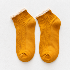 Lacy Yellow Socks