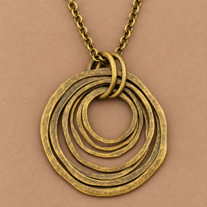 circular bronze necklace